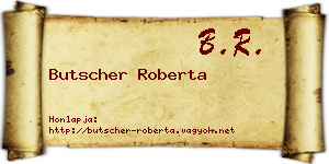 Butscher Roberta névjegykártya